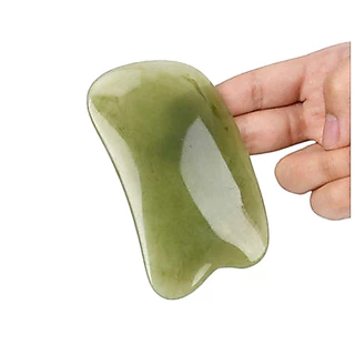 เซอร์เพนทีน(Serpentine) 7ชิ้น หินกัวซา ลดหน้าบวม กัวซานวดหน้า กวซาหยก gua sha