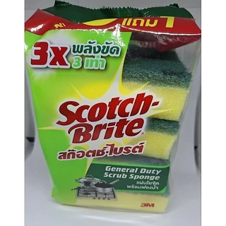สก็อตไบรท์และฝอยสเตนเลสขนาดจัมโบ้ 3M Scotch Brite