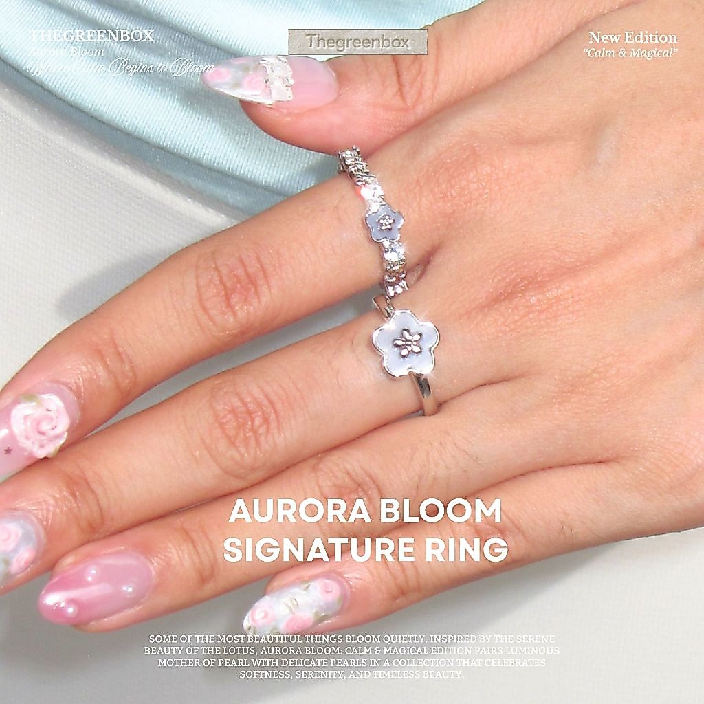 แหวน Aurora Bloom Signature Ring - The Green Box