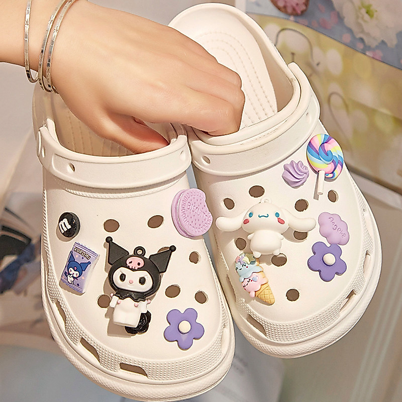 jibbitz crocs jibbitz รองเท้า Crocs Kuromi เหมาะสําหรับ cross Hole