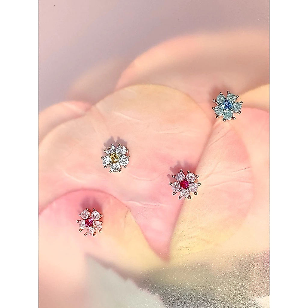 More Than Piercing: MP19 Vivid Flower *waterproof* จิวหู/ต่างหู