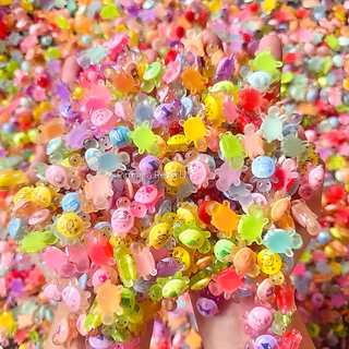 [50 ชิ้น] เครื่องประดับเรซิ่น เต่า ขนาด 2 cm. เรืองแสง หลากสี ตกแต่งงาน DIY พร้อมส่งในไทย