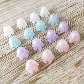 ดอกไม้ครอบไล่สี/มุก/เคลือบAB 10mm. 50/100ชิ้น