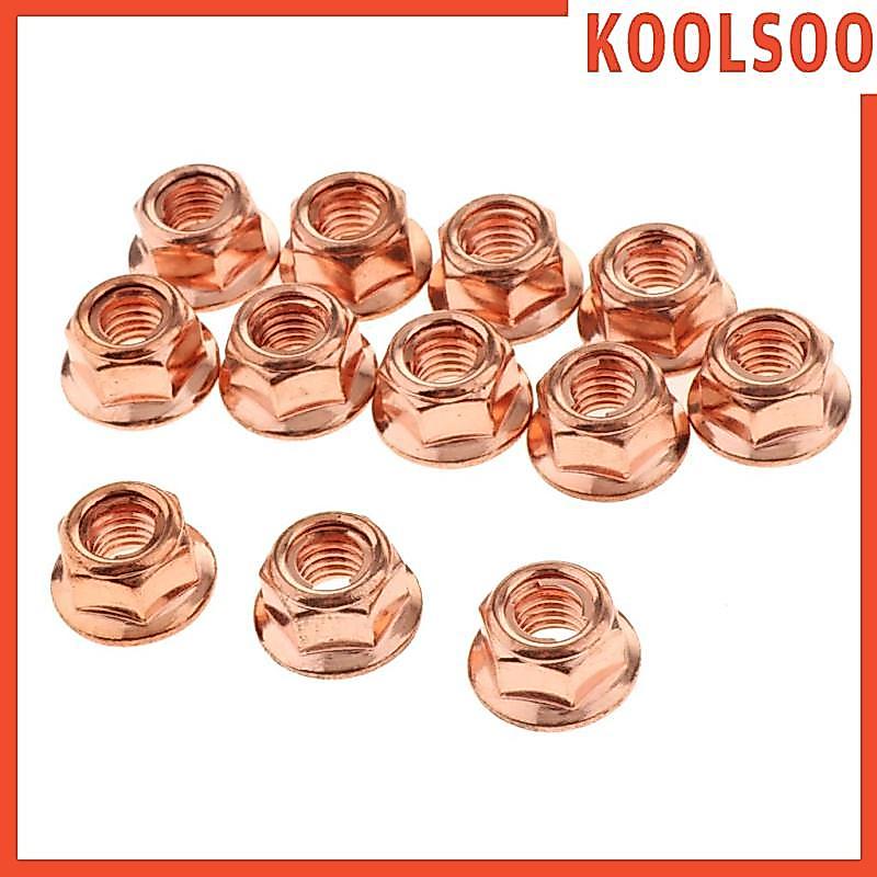[Koolsoo] น็อตท่อไอเสียชุบทองแดง 12x M8 8 มม. น็อตอุณหภูมิสูงสําหรับ E30
