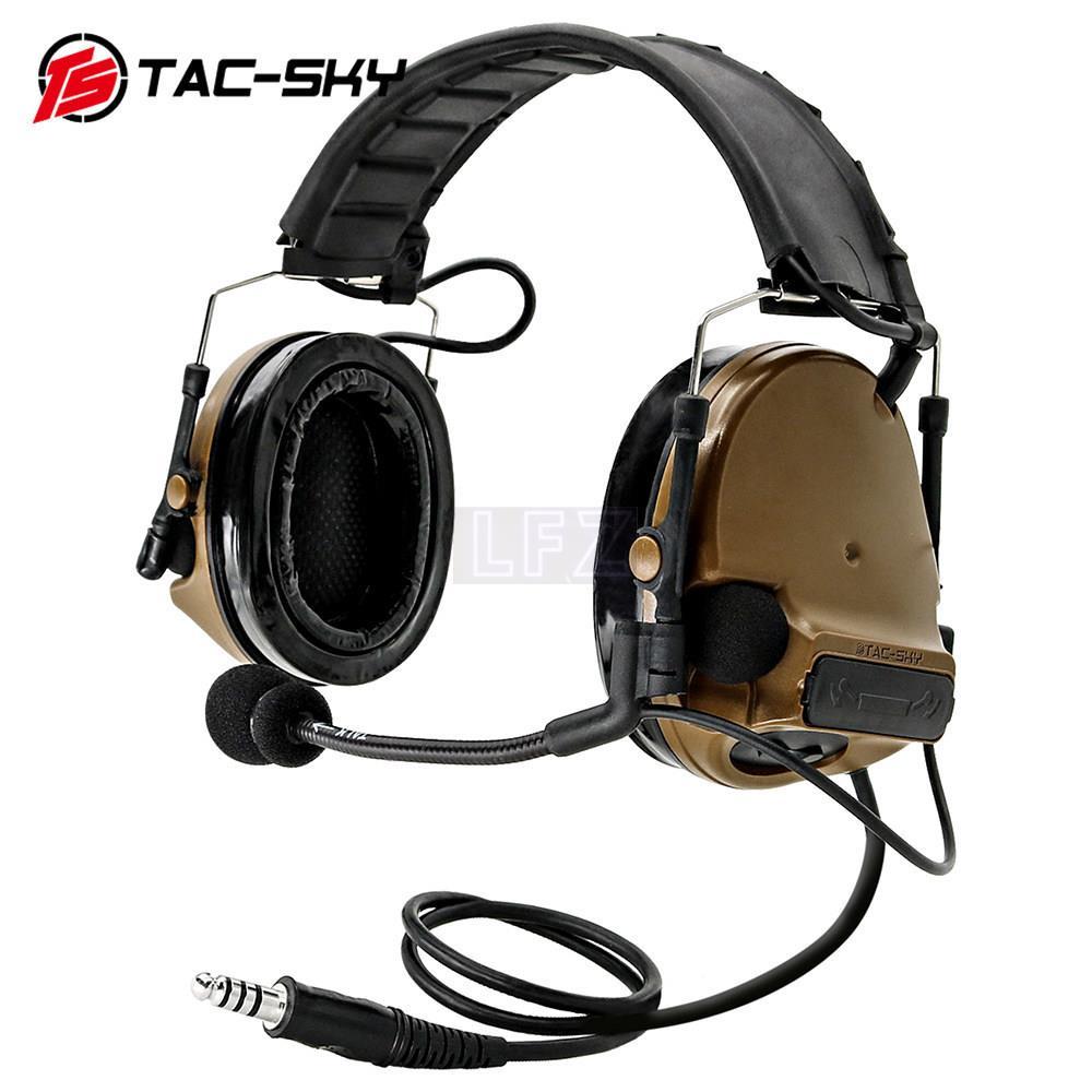 TAC-SKY Comtac-III/C3 หูฟังลดเสียงรบกวน ซิลิโคนคุณภาพสูง กับคาดศีรษะถอดได้
