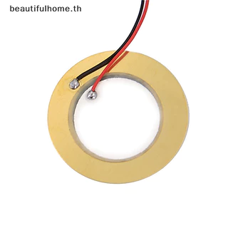 {HG ใหม่} 10 ชิ้น 35 มิลลิเมตร Piezo Elements buzzer Sounder Sensor Trigger Drum Disc+ ลวดทองแดง ~