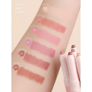 [📦 ส่งด่วน - ราคาถูก ] ลิปไลเนอร์ พร้อมแปรงเบลนด์ Meilinda Crayon Over Liner (MC2079)