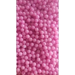 ลูกปัดกลมขุ่นน้อย ลูกปัดพาสเทล สีหวาน ลูกปัดกลม 8 มิล