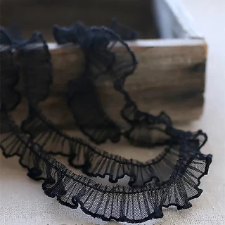 2Yards Multi-สีเย็บปักถักร้อยพับลูกไม้ผ้า Trim DIY เย็บ Applique สําหรับเสื้อผ้าชุดตกแต่งอุปกรณ์เสริม 2 ซม.กว้าง