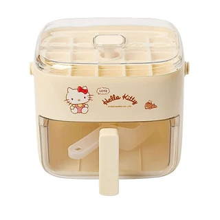 Sanrio ของแท้ถาดน้ําแข็งถังครัวเรือนแม่พิมพ์ทําน้ําแข็งเครื่องมือที่มีประโยชน์ความจุขนาดใหญ่กล่องน้ําแข็งแบบกดถังน้ําแข็