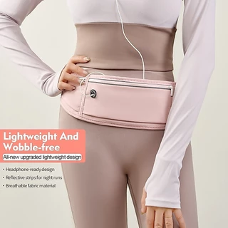 NEWBOLER เข็มขัดวิ่งกลางแจ้งพร้อมขวดน้ํานุ่มกระเป๋าวิ่งกระเป๋าคาดเอวหญิงพร้อมรูโทรศัพท์สําหรับจ๊อกกิ้งมาราธอน