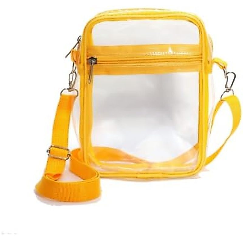 กระเป๋าโท้ต PVC ใส Travel Tote Bag กระเป๋าโท้ตใสสําหรับเหตุการณ์และการเดินทาง 5.9 x 0.8 x 7.9 นิ้ว (