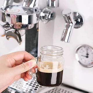 ขวดแก้วกาแฟ 40ml 120ml ขนาดเล็ก สําหรับใส่ตัวอย่างกาแฟ ขวดโหลแก้วหูจับน้ําผึ้ง mini เอสเปรสโซ่ Coffee cup