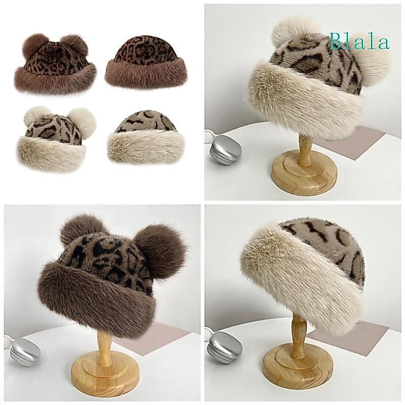 Blala Furry หมวกนุ่ม Ushanka Headwear สําหรับผู้หญิงฤดูหนาวขี่จักรยานปีนเขาเล่นสกี
