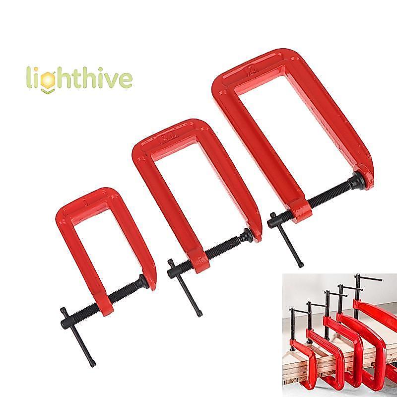 [LightHive] Deep Throat Heavy Duty G Clamp Thiened Stable High Clamping Force for Industrial Workshop ช่างไม้ Welding Works (TH)