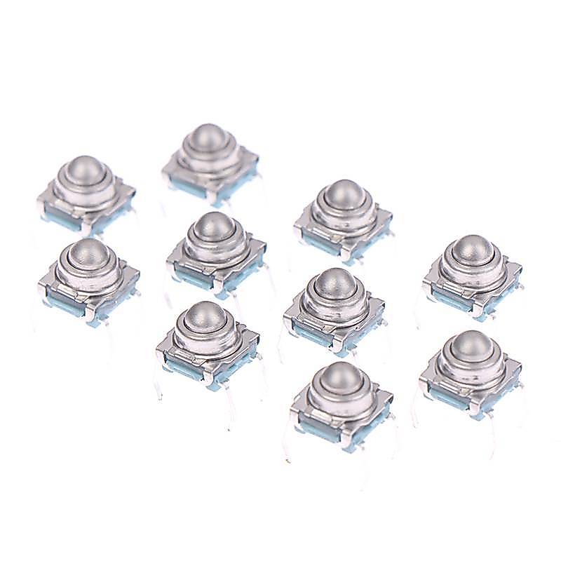 Warmhomezj 10 ชิ้น TS-F007 7*7 โลหะลูกเหล็กรีเซ็ตสวิทช์ DIP ประเภท 4 พินสวิทช์สัมผัส WAR