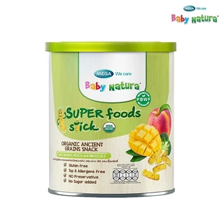 Baby Natura(1กระปุก)ขนมธัญพืชอบกรอบ ออร์แกนิคชนิดแท่ง รสมะม่วงพีชบล็อกโคลี่ 42กรัม-มะม่วงพีช(F-R911-N01-S1)