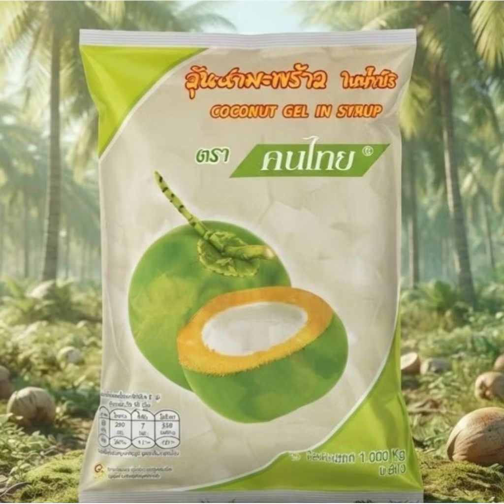 วุ้นมะพร้าวในน้ำเชื่อม Coconut Gel In Syrup