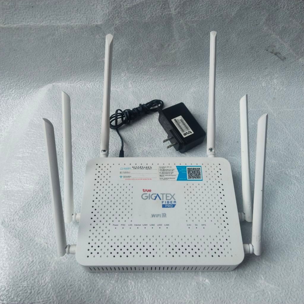 zte f6600P True gigatex fiber pro เราเตอร์ทรู มือสอง เทสไฟเข้าปกติ