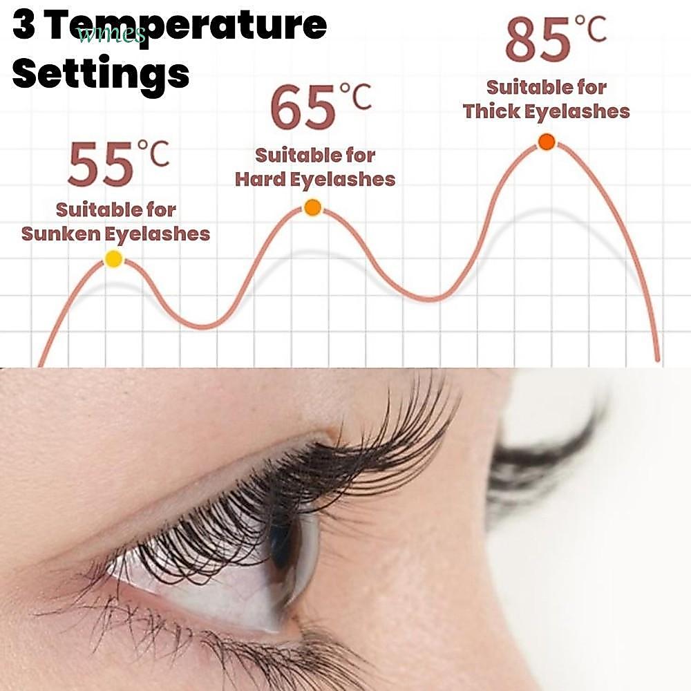 WMES1ZA Heated Lash Curler, Quick Heating Long Lasting Electric Eyelash Curler, Fit Eyes Shape USB ช