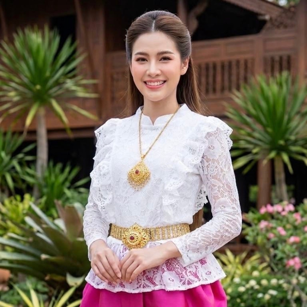 เสื้อลูกไม้คอจีน ร.5 (ล10)