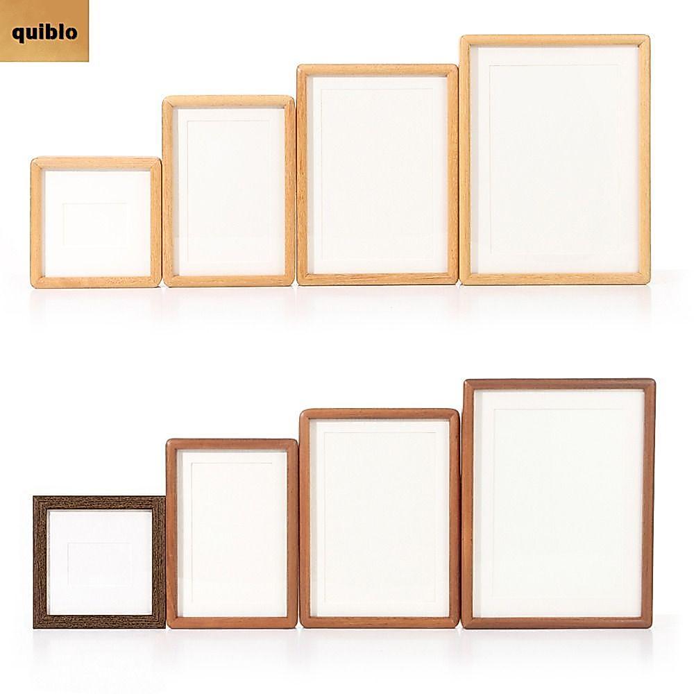 QUIBLO กรอบรูปสีดํา, กรอบรูป Tenon ไม้จริงเรียบง่าย, กรอบรูปแฮนด์เมดขนาด 6/7/8 นิ้ว