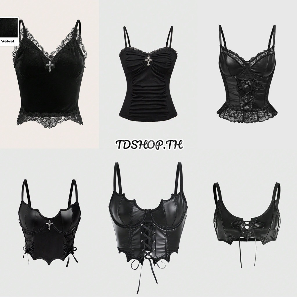 PRE-ORDER 7-10 วัน ROMWE Goth เสื้อสไตล์โกธิค งานป้าย 𝐑𝐎𝐌𝐖𝐄
