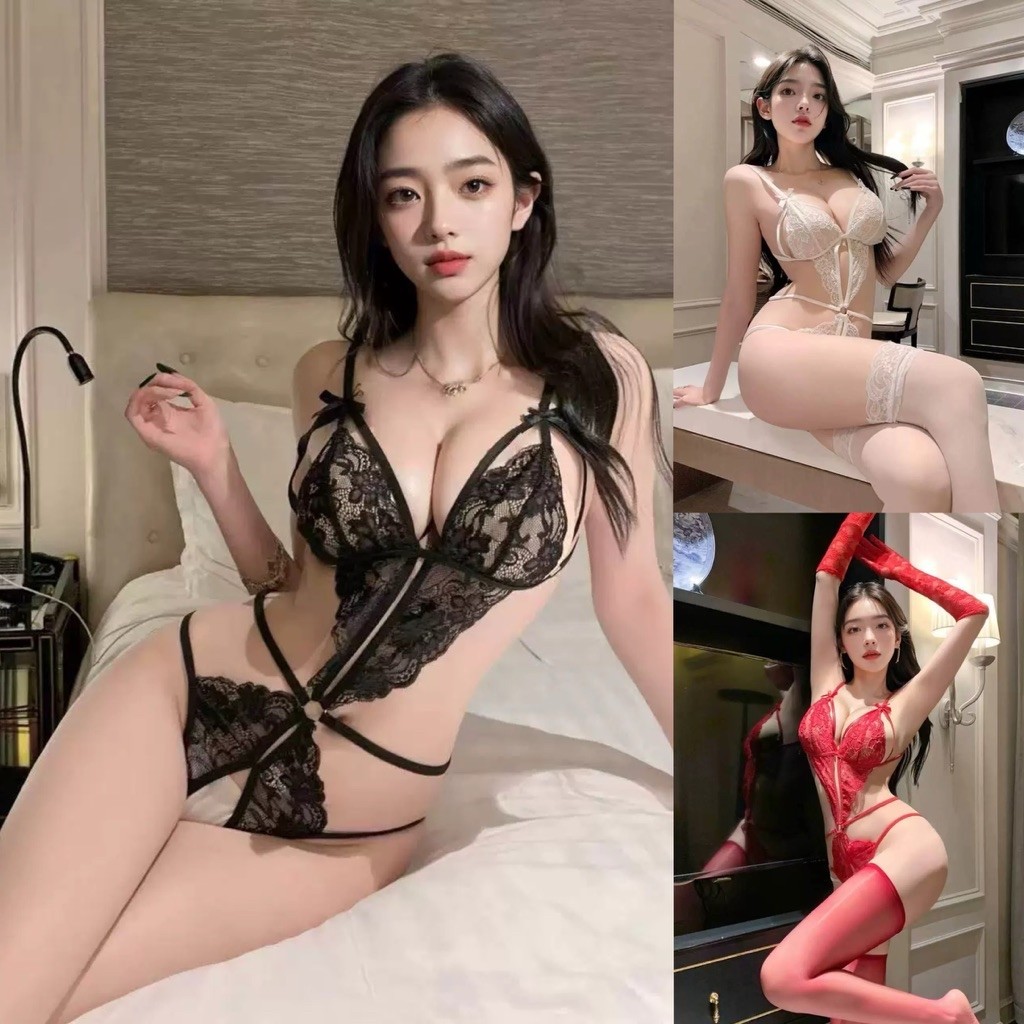 ชุดบอดี้สูทลูกไม้ ชุดนอนเซ็กซี่ ชุดนอนไม่ได้นอน เมลาณี 63 BD8656 / BD6667 สายเอว2เส้น เกรดพรีเมี่ยมแท้ต้นฉบับ
