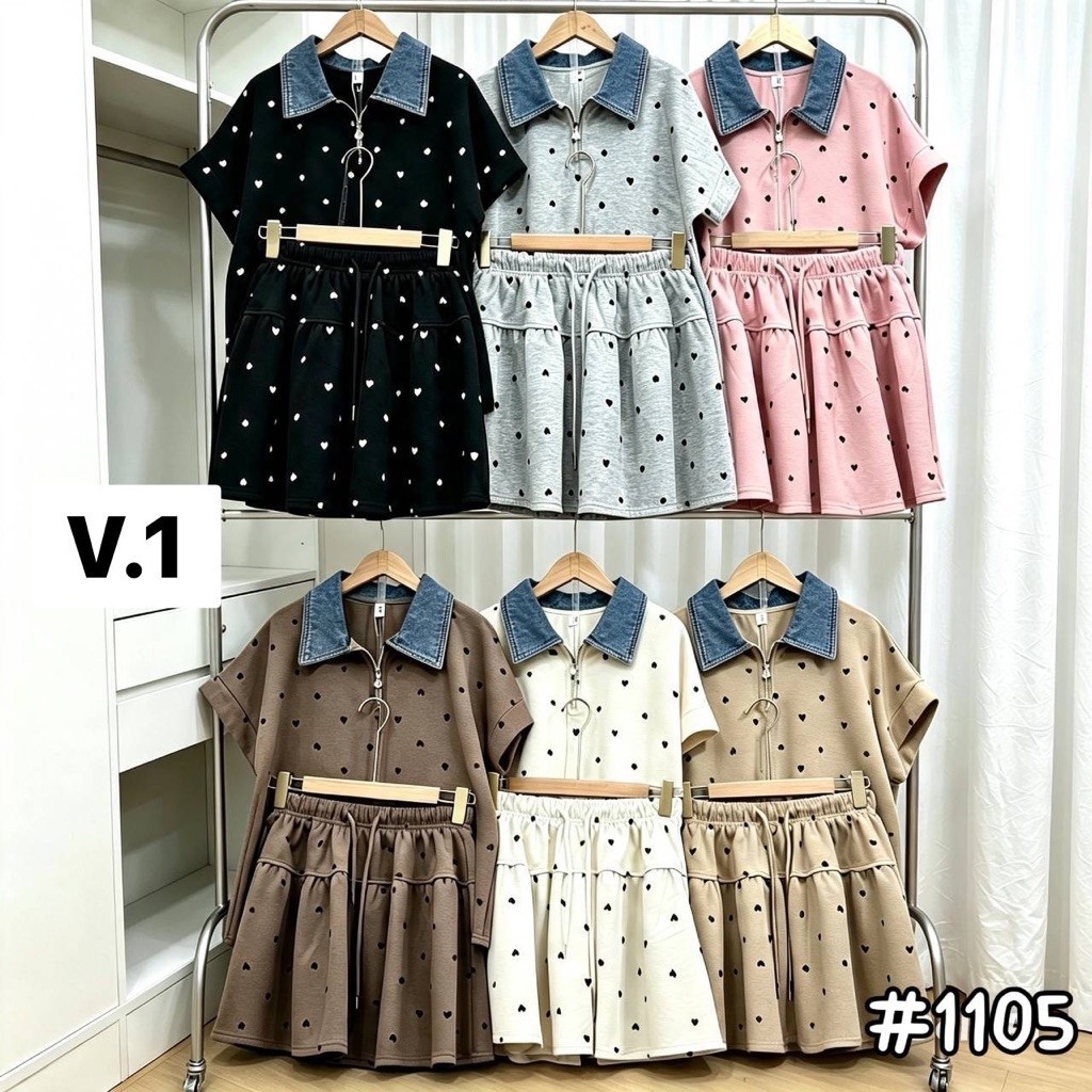 LILY #ตะกร้า4 ชุดเซ็ต 2 ชิ้น [เสื้อ+กก,กป] ผ้าคอตตอลหนานุ่มงานนำเข้า สวยแบบจอสระอึ้ง งานสวยไม่ผิดหวังค่า