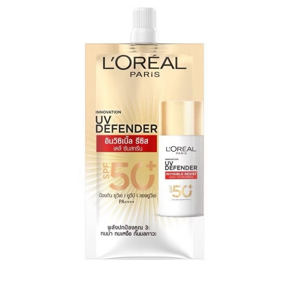 ลอรีอัล กันแดด แบบซอง 5.5มล. Loreal Paris UV Defender Invisible Resist FLUID 5.5ML.