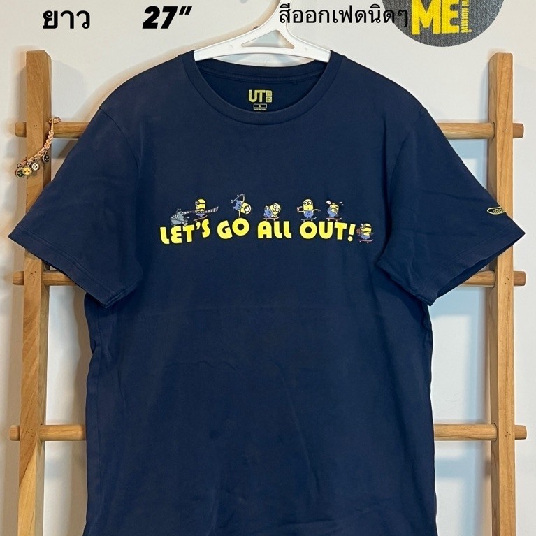 เสื้อยืด มือสอง  Uniqlo UT สีเฟดนิดๆ ป้าย M
