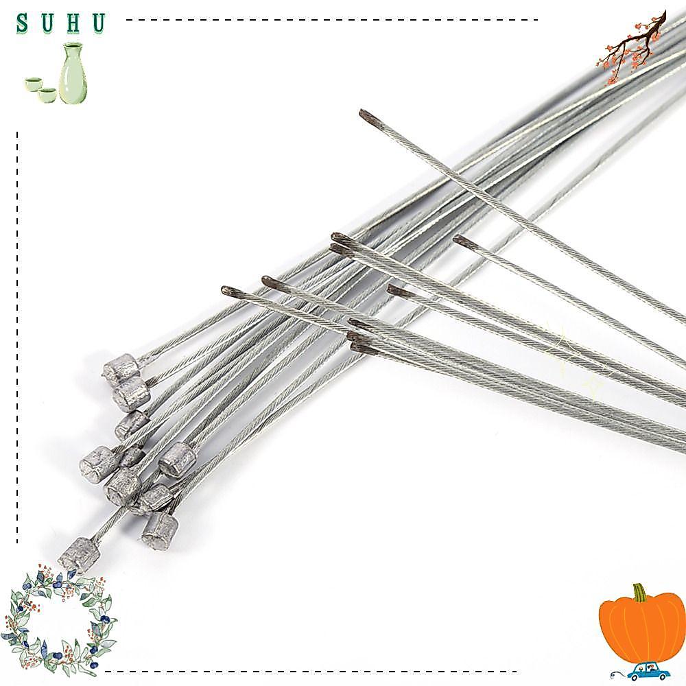 SUHU 10 ชิ้นจักรยานเสือหมอบสายเกียร์,สแตนเลส Shifter สายสําหรับขี่จักรยานถนนที่ครอบคลุม Shifter ชุดส