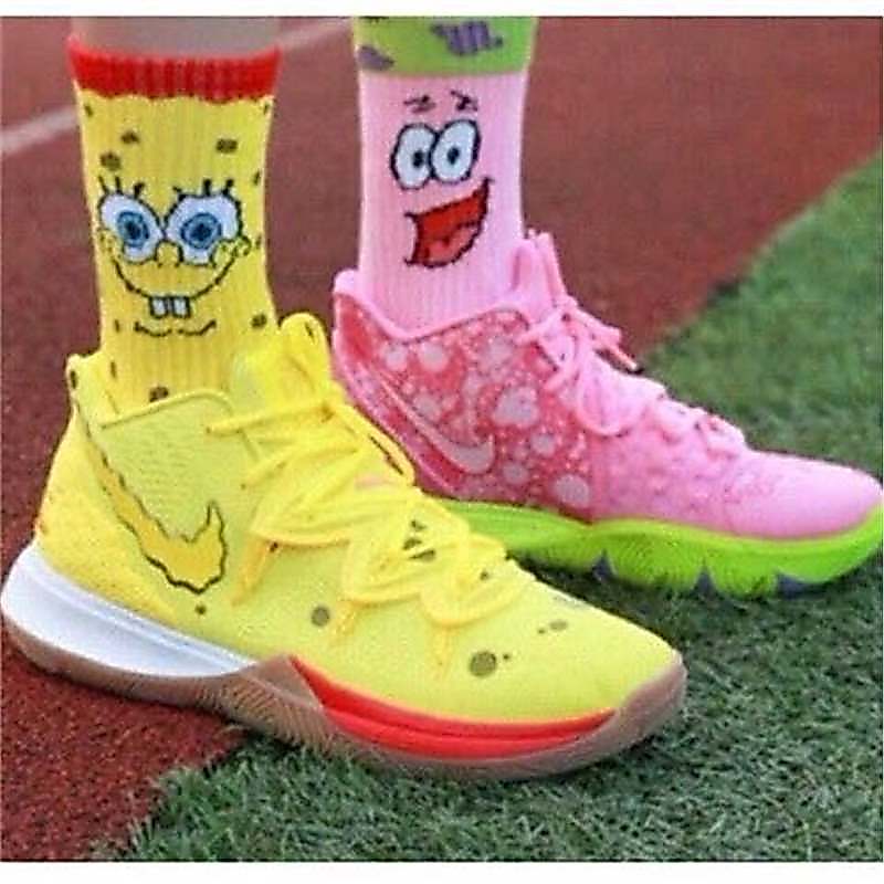 Irving 5th Generation รองเท้าบาสเก็ตบอล Kyrie5 SpongeBob SquarePants Air Cushion ผู้ชายผู้หญิงจริง C