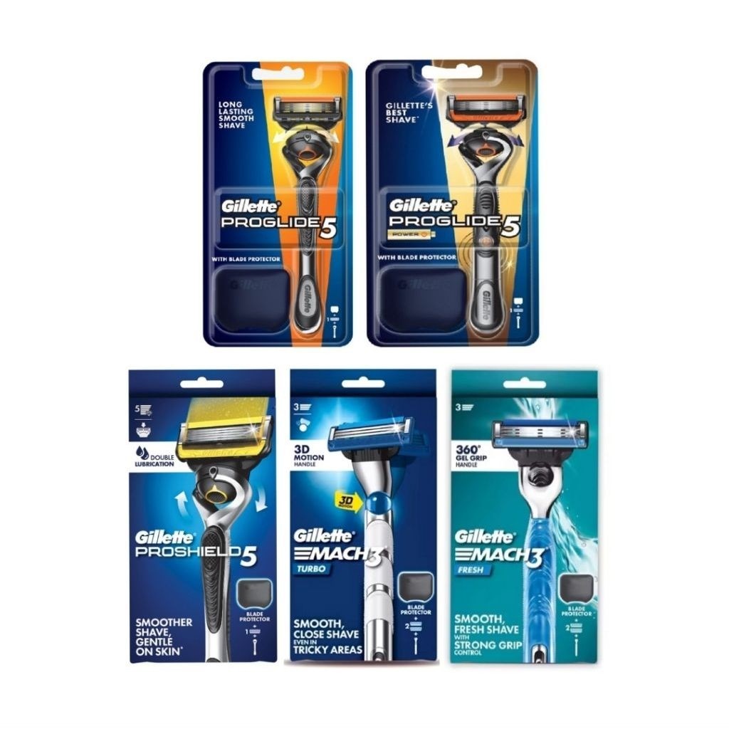 Gillette ใบมีดโกนพร้อมด้าม (Proglide5/Proglide5Power/ProShield5/Mach3Turbo/Mach3Fresh)