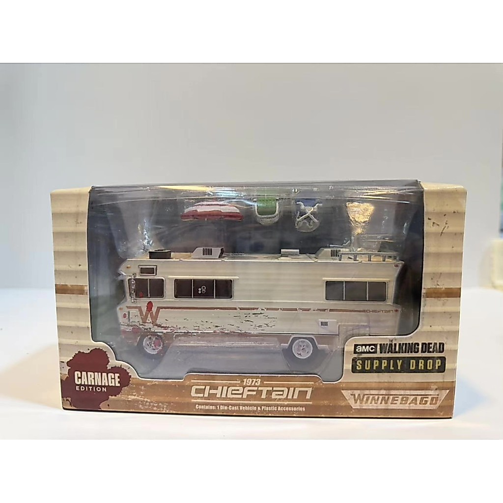 [คลังสินค้าพร้อม] GreenLight GreenLight 1: 64 Walking Dead Walking Dead Bus Movie Restoration Alloy 