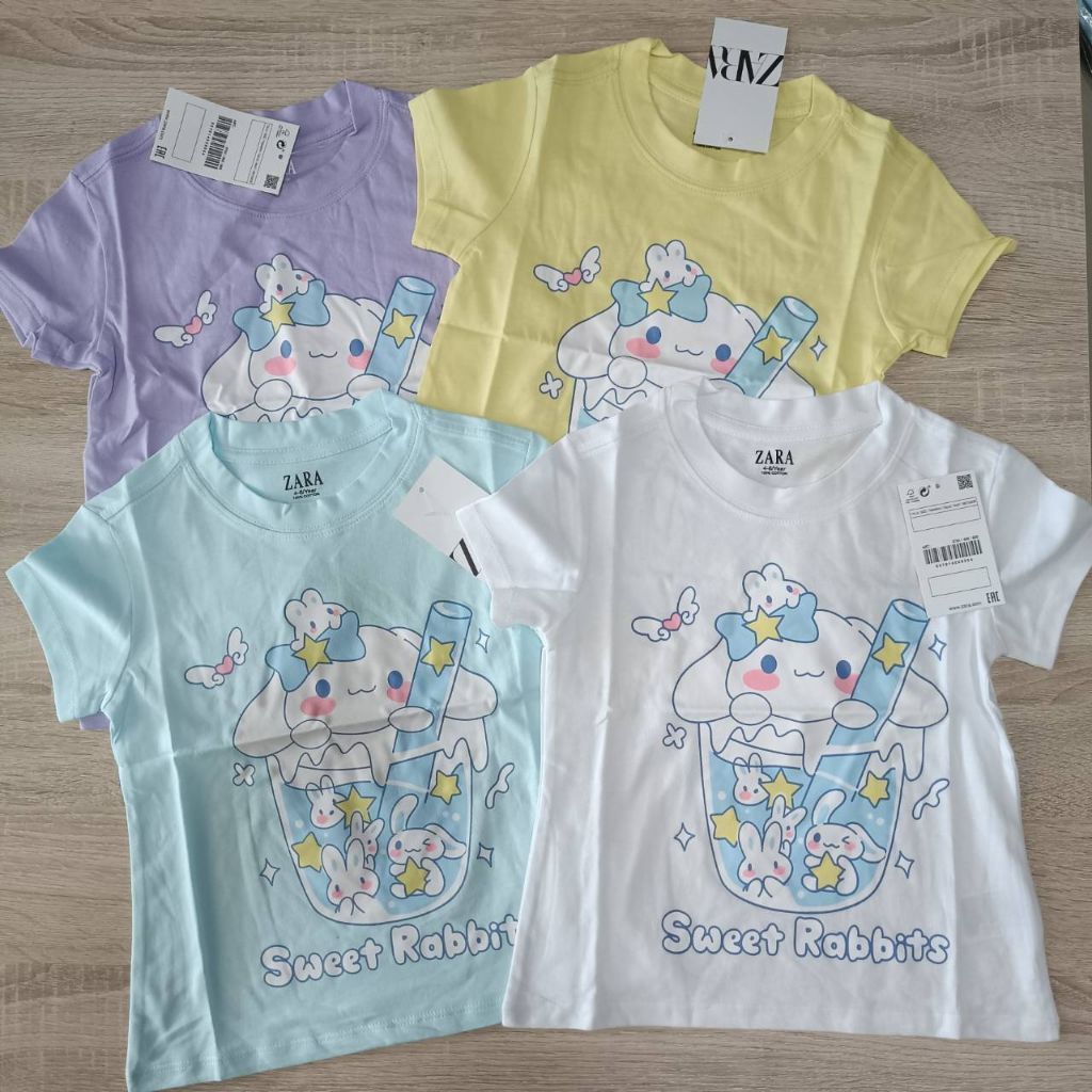 เสื้อยืดเด็กหญิง ผ้านิ่ม สวมใส่สบาย สกรีนลายน่ารัก size 2T-10T