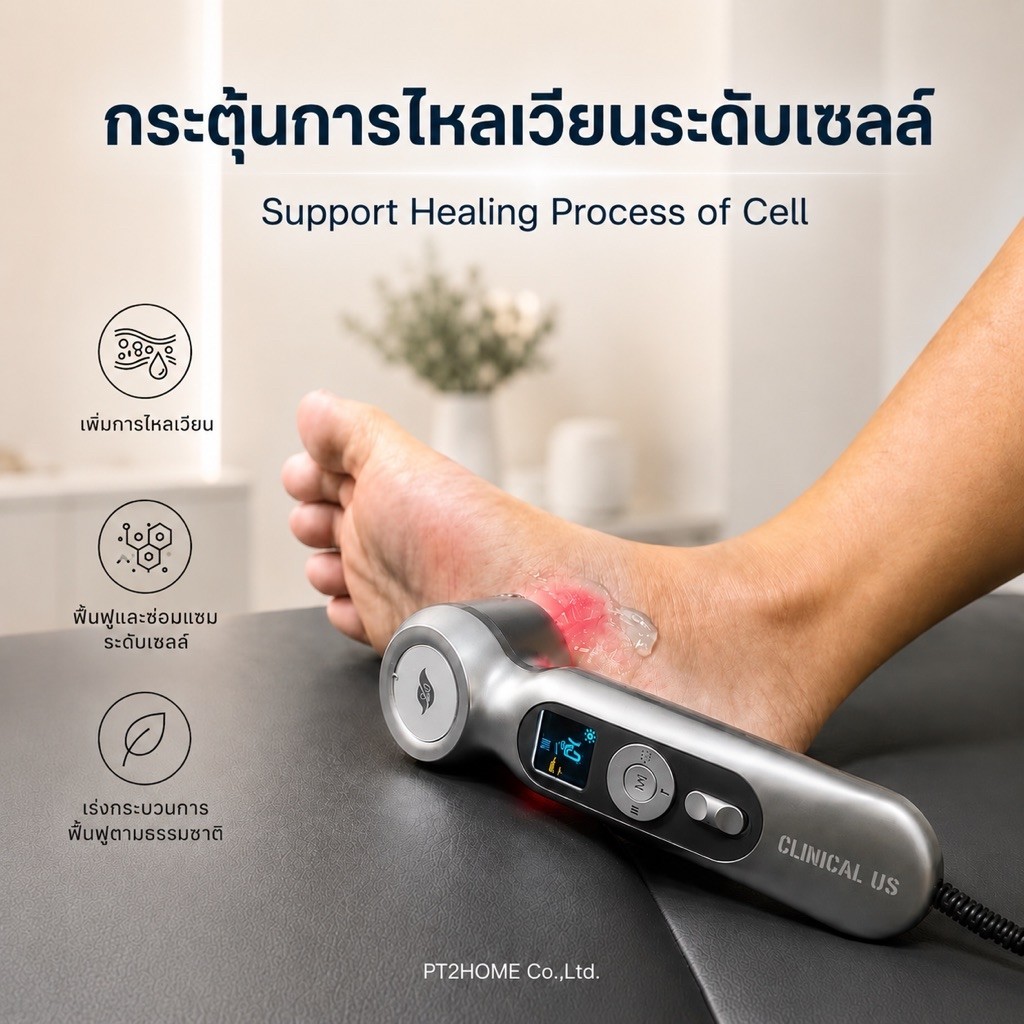 CLINICAL US 2in1 *ใหม่ เครื่องอัลตราซาวด์กายภาพบำบัด 1MHz LED Infrared ลดปวด ฟื้นฟูกล้ามเนื้อ ข้อต่อ รูปที่ 6