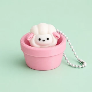 Clilk Click – Tiny Pot Friends พวงกุญแจสัตว์จิ๋วในกระถาง ของเล่นกดคลิก Clicker งาน 3D Print 🐶🐥🐷🐙🐑