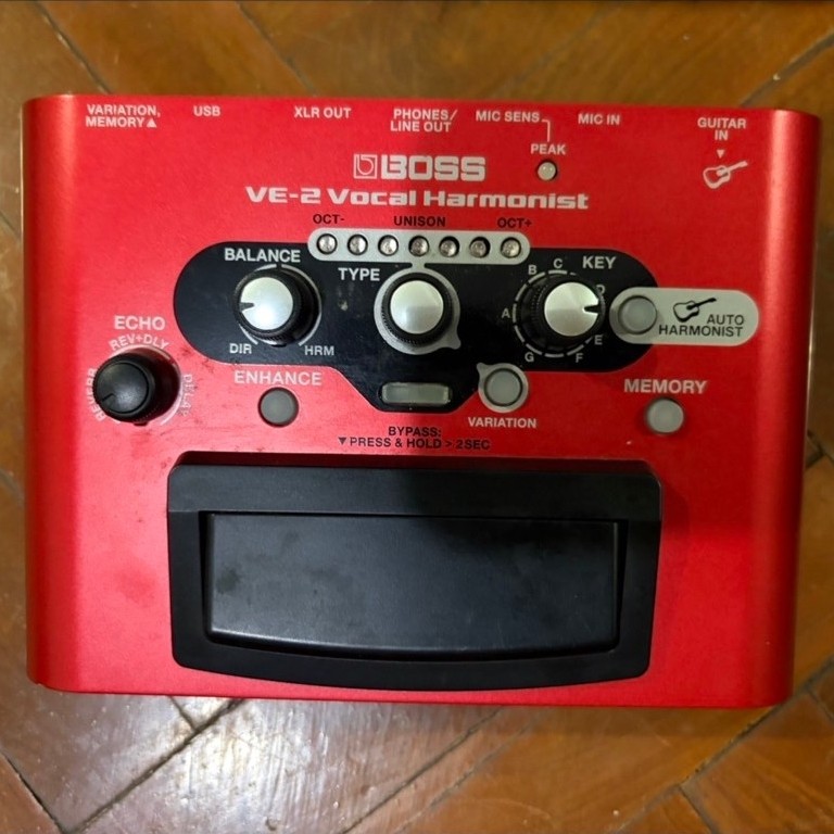 Boss VE-2 Vocal Harmonist เอฟเฟกต์สำหรับเสียงร้องและสร้างเสียงประสานแบบเรียลไทม์