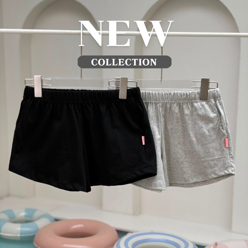 (SS-XL) New กางเกงขาสั้นผู้หญิง รุ่นใหม่ สั้น ทรงสวย มีกระเป๋าข้าง มี8เฉดสี (ผ้าCotton Blend นุ่ม ใส่สบาย)