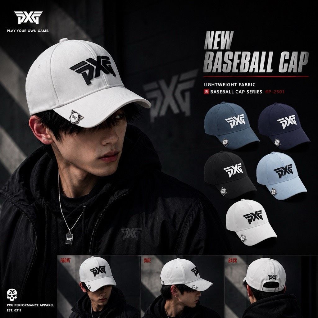 หมวกกอล์ฟมีมาร์ค PXG golf hat With Golf Ball Marker

