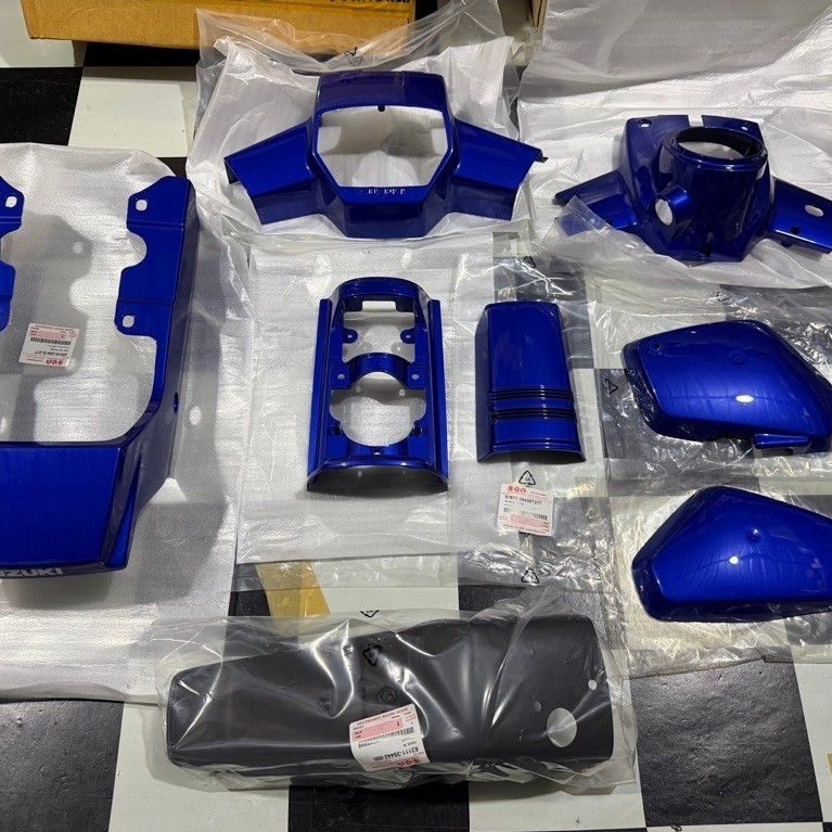 ชุดสีแท้Suzuki RC80-100สีน้ำเงิน 377