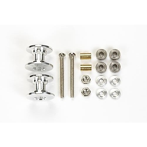 โรลถ้วยไลท์เวท "สีเงิน" Tamiya 95379 – Lightweight Double Aluminum Rollers (13-12mm.) แท้