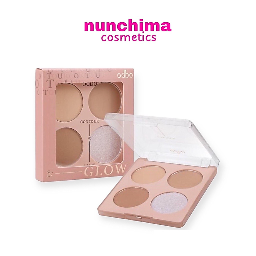 OD1303 Odbo Contour & Glow Palette โอดีบีโอ คอนทัวร์ แอนด์ โกลว พาเลท