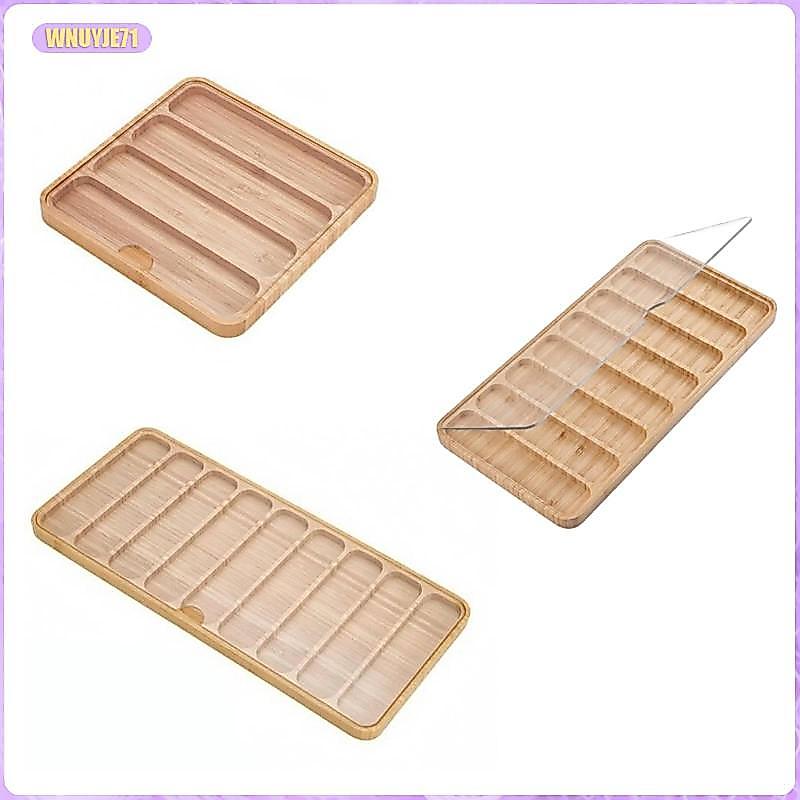 [อะไร71] กล่องแสดงสายนาฬิกาไม้ไผ่พร้อมถาดไม้ออแกไนเซอร์เคสใสฝาจัดเก็บสําหรับสร้อยข้อมือและคอลเลกชันสายรัด