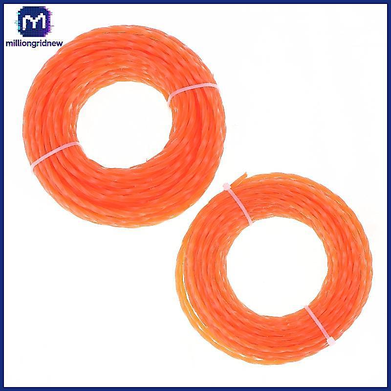 [ล้านgridnew] Weed Eater Line Nylon Spiral Grass Trimmer Rope 1PCS 15m 2.4mm to 4mm อุปกรณ์เสริมสําห