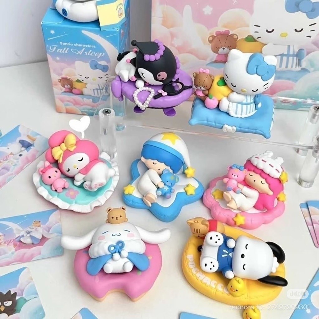 พร้อมส่ง 🛵Sanrio Characters fall asleep😴💤Series ของแท้ (เช็คการ์ด /ไม่แกะตัว)