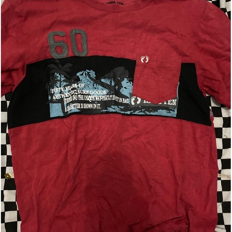 เสื้อมือสองของแท้ Hang ten ไซส์M สวยๆ ลายหน้าหลัง