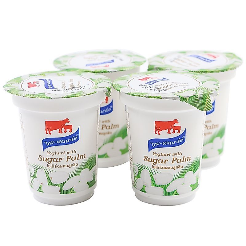 ไทยเดนมาร์คโยเกิร์ตผสมลูกชิด 120ก แพค 4 Thai Denmark Plain Yoghurt with Plam Seed 120g. Pack 4 [0000048336208 ]