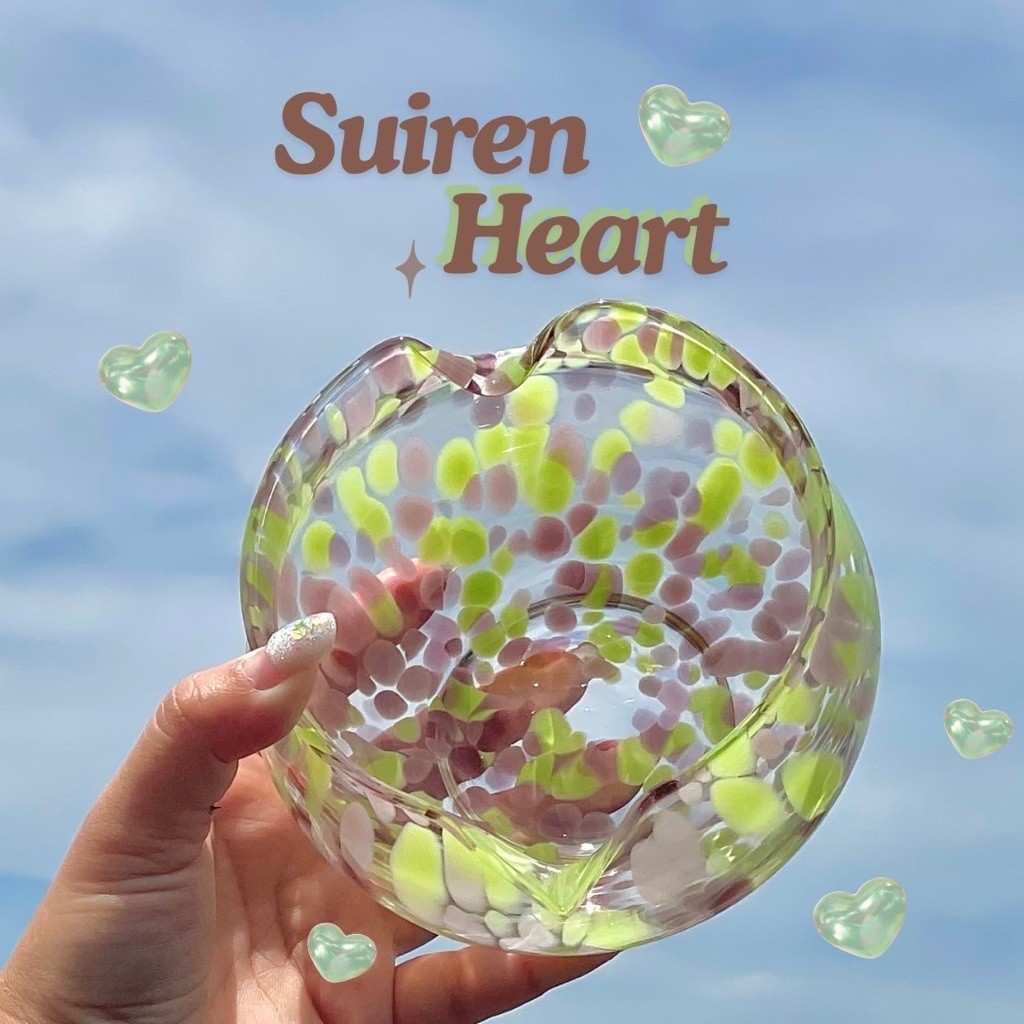 Suiren matcha handmade bowl, ชามแก้วมัทฉะ Suiren chawan